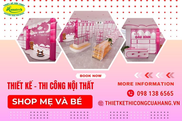 Thiết kế shop mẹ và bé 2026 chuyên nghiệp, hot trend, giá rẻ