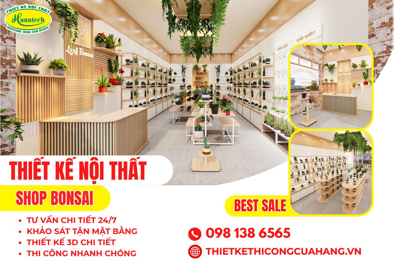 Thiết kế cửa hàng cây cảnh đẹp, kinh doanh hiệu quả