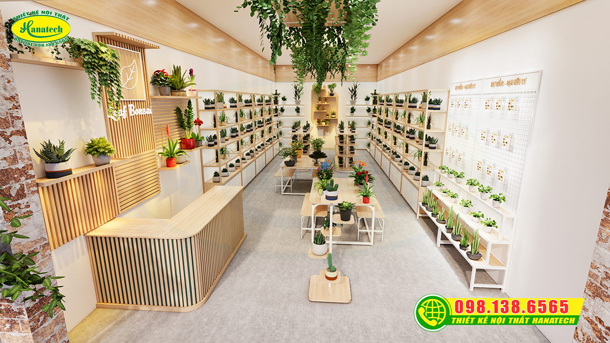 Thiết kế cửa hàng cây cảnh đẹp, kinh doanh hiệu quả