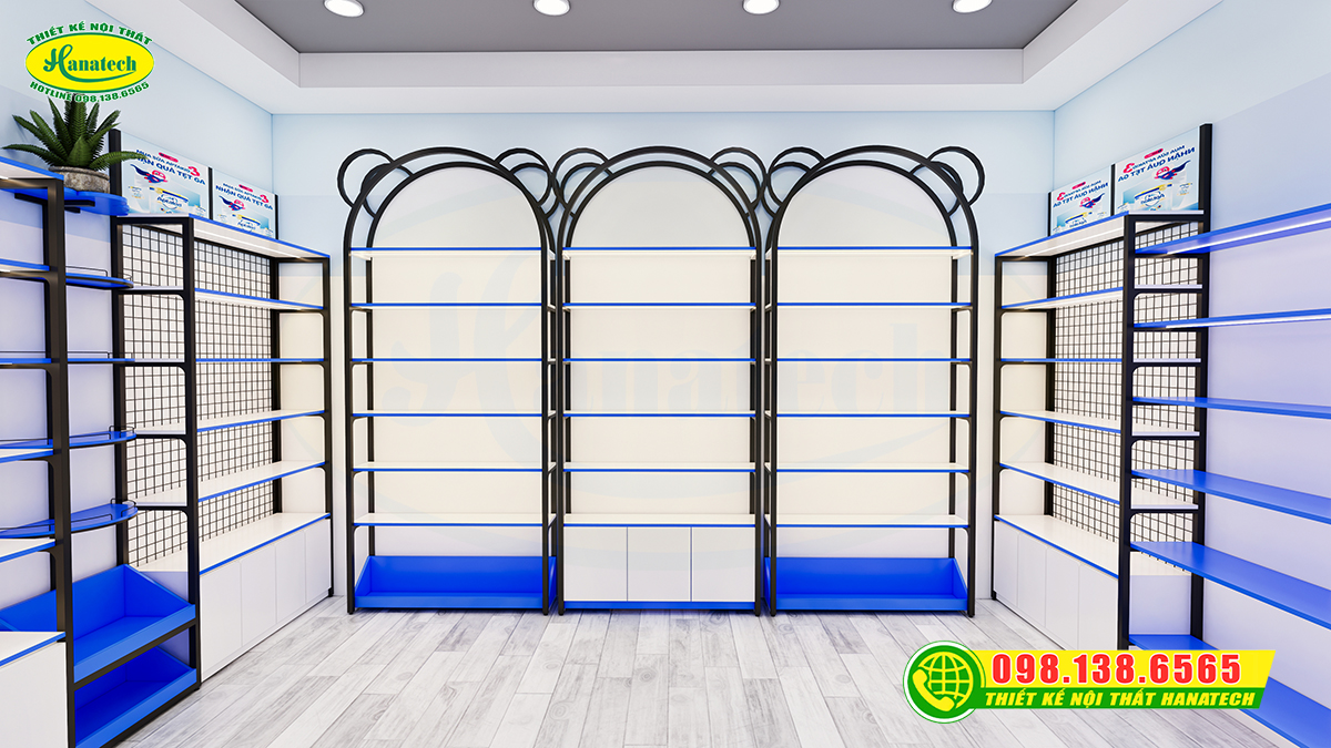 Thiết kế nội thất shop bỉm sữa nhỏ 50m2 hiện đại trong năm 2026