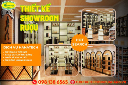 Mẫu thiết kế showroom rượu đẹp, sang trọng 2026