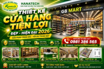 Thiết kế cửa hàng tiện lợi đẹp, chuyên nghiệp – Tối ưu không gian bán hàng