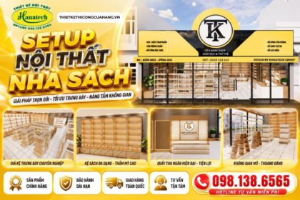 Thiết kế nội thất nhà sách hiện đại, khoa học