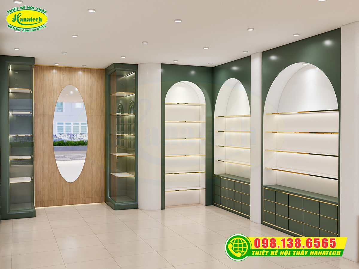 Thiết kế shop mỹ phẩm luxury
