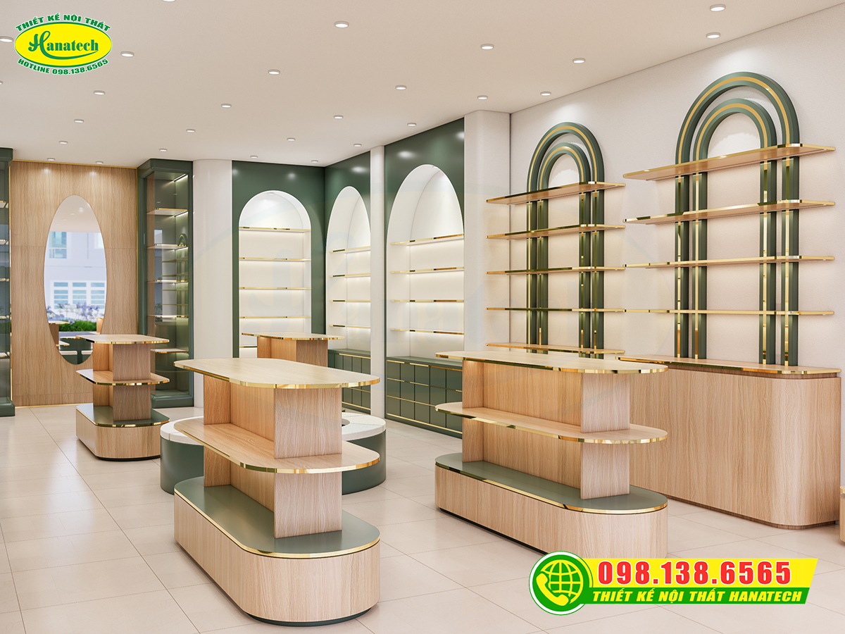 Thiết kế shop mỹ phẩm luxury