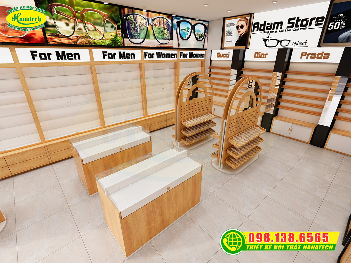 Thiết kế shop mắt kính