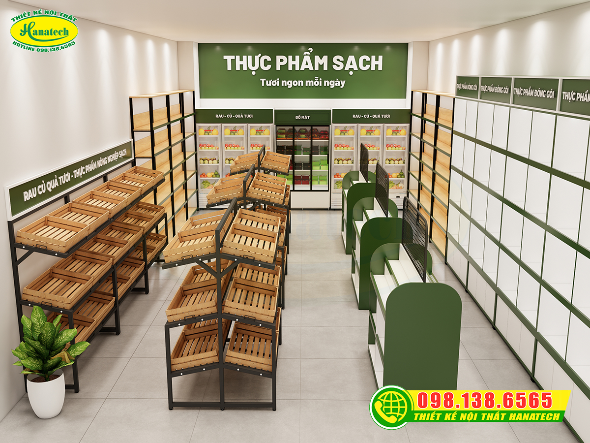 Thiết kế shop thực phẩm sạch tại Hà Nội