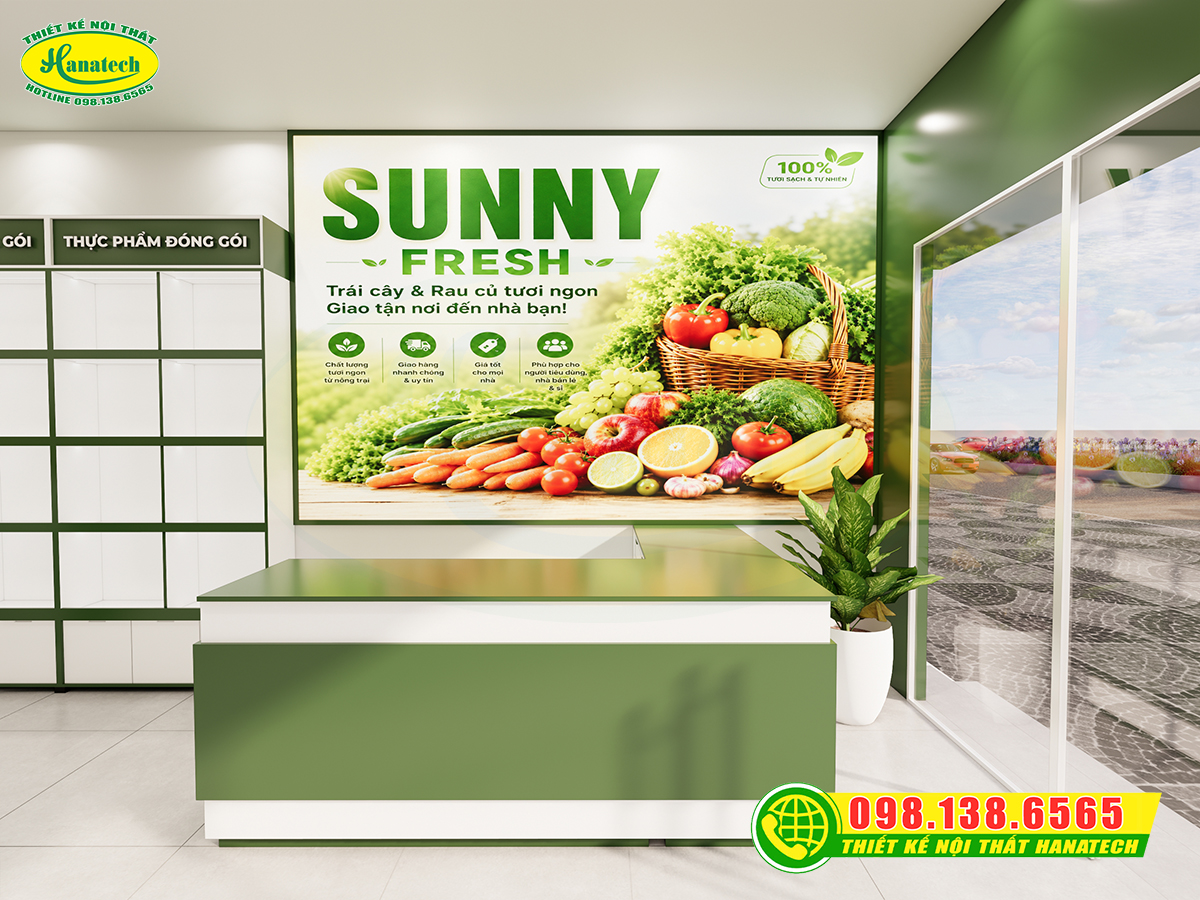 Thiết kế shop thực phẩm sạch tại Hà Nội