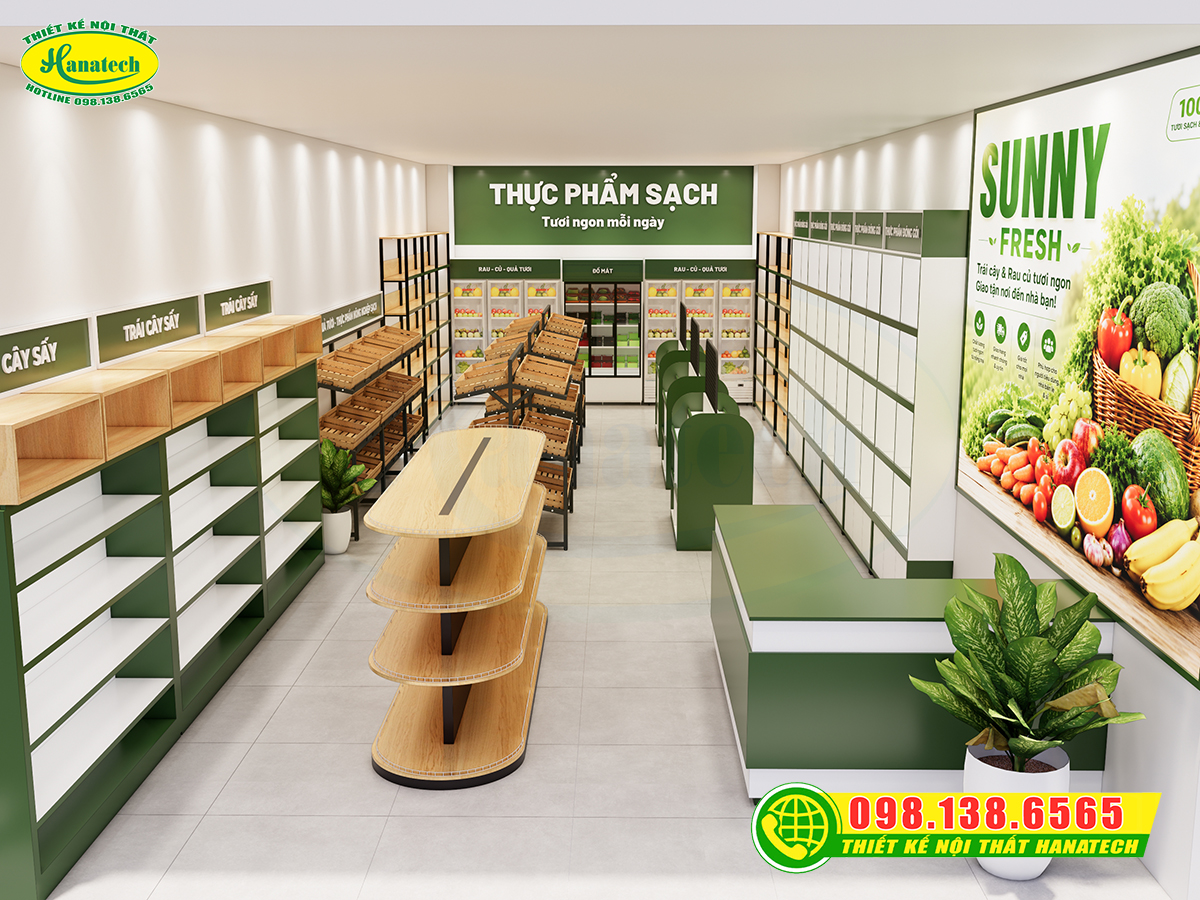 Thiết kế shop thực phẩm sạch tại Hà Nội
