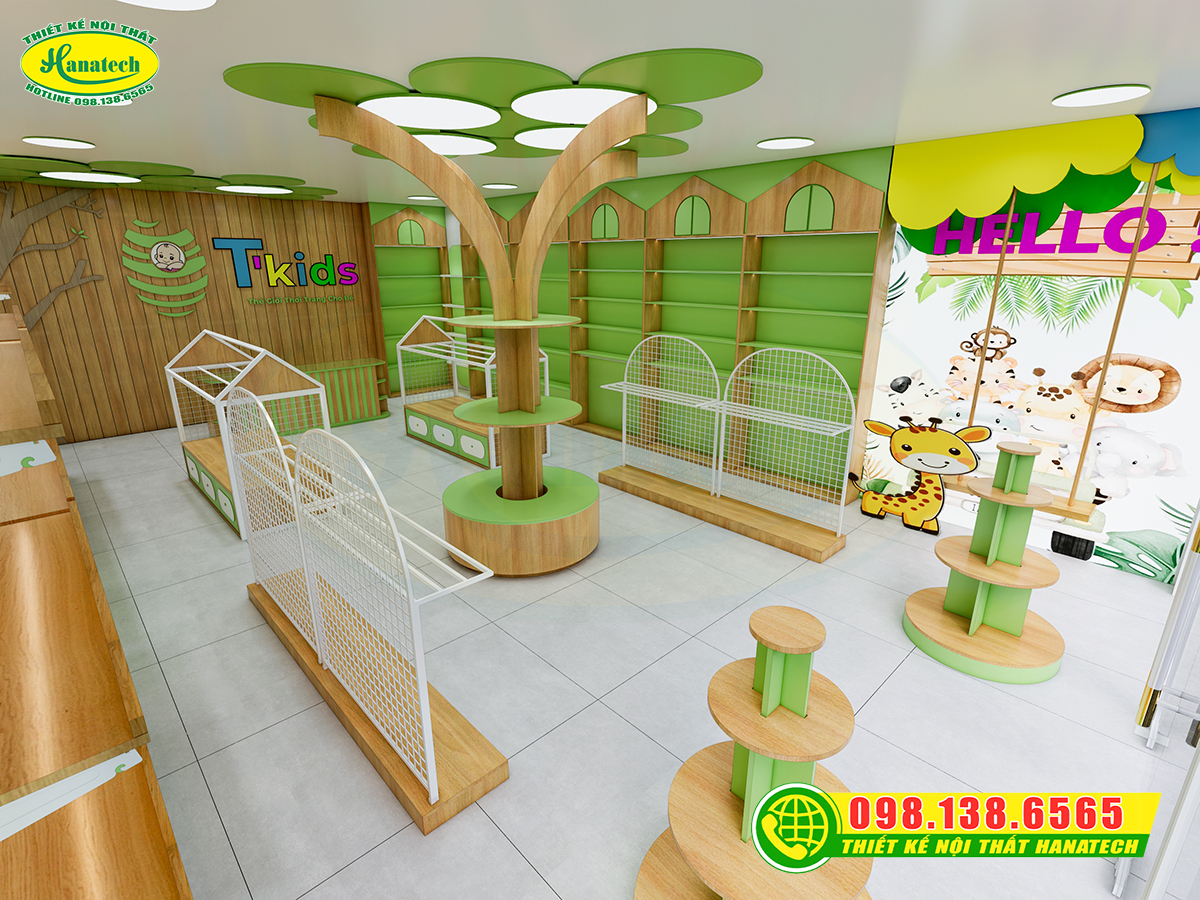 Thiết kế shop thời trang trẻ em