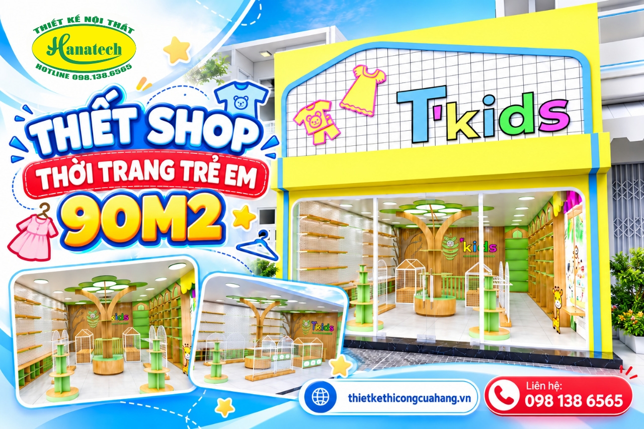 Thiết kế shop thời trang trẻ em